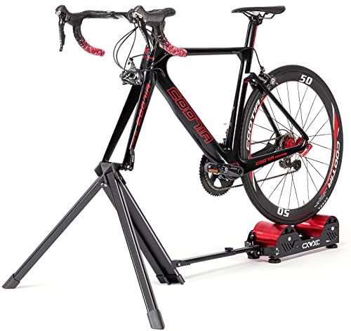 Bike Trainer Stand Resistance Adjustable - Portable Magnetic Bicycle Rollers Indoor Exercise/Fitness/Workout - Fordable Fully Aluminum Alloy