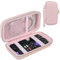 BOVKE Hard Case for Roku Voice Remote Controller, Roku Streaming Stick+┬4K, Roku Remote Case for Roku TV Steaming Stick 3820R/ 3821R/3941R, Extra Mesh Pocket for Adapters, Cables, Pink Star