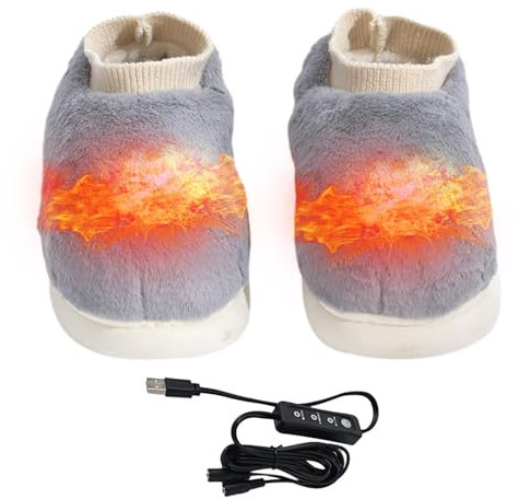 Zapatillas Con Calefacción - Zapatos Con Calefacción Recargables, Zapatos Con Calefacción Recargables Por USB Zapatillas Con 3 Niveles De Calefacción | Calentadores De Pies Térmicos Eléctricos Difusos