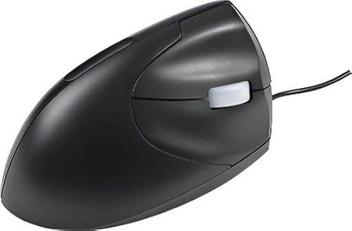 Ergonomique Ergonomische Vertikale Maus für Rechtshänder - 3-Tasten USB Plug&Play - Maus Ergonomisch für Handgelenk Entlastung - 800 DPI - Kompatibel mit Windows & Mac - Schwarz