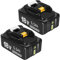 2X BL1860B 18V 5.5Ah/5500mAh Ersatzakku für Makita akku 18v Kompatibel mit BL1850 BL1860B BL1855 BL1840 BL1830 BL1835 BL1820B mit LED Indikator (1-5.5Ah)
