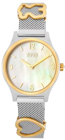 TOUS Watches Epic Damen Uhr analog Quarzwerk mit Edelstahl Armband 3000136000