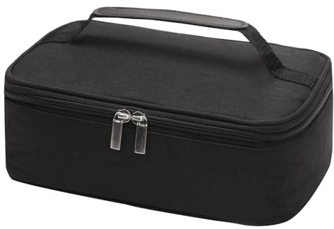 AnnZhao Lunch Bag,3.2L Small Lunch Bag Food Storage for Men,Insulated LunchBag,with Handle for Adults Kids School Outdoor Picnic Work (Black)