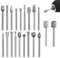 20Pcs Wood Carving Bits Set for Dremel Rotary Tool Grinding Burr Stone Carbide Bit with 3mm 1/8inch Shank for Woodworking DIY Glass Ceramics Tile Engraving Drilling Grooving Polishing Micro Sculpture