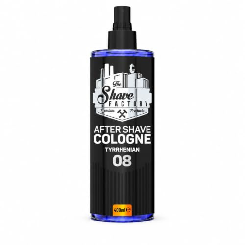 The Shave Factory – Tyrrhenian 08 After Shave Cologne Spray – Parfümiertes Eau de Cologne nach der Rasur 400 ml