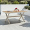 IDIMEX Gartentisch Windy, WPC Holzoptik, Champagner/Natur, wetterfest und strapazierfähig. Ideal für Garten, Terrasse und Balkon, inklusive Terrassenmöbel und Balkonmöbel.