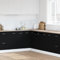 Homgoday Gabinete Esquinero Inferior de Roble Negro - 75.5x75.5x81.5 cm Base para Fregadero de Apoyo,para