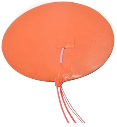 Silikon-Heizkissen-Heizung 200 mm for kreisförmiges Wärmebett des 3D-Druckers(Black,24V 100W)