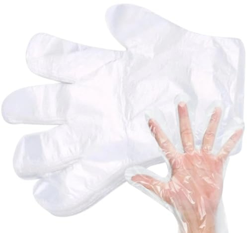 BEAUTIONA Einweg-Folienhandschuhe – 100 Stück – Universal, Stark, Schutz – für Kosmetik, Friseur, Paraffin