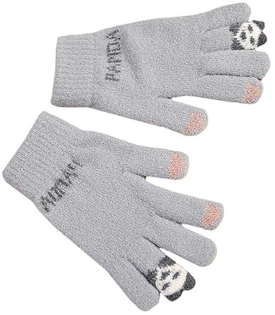 COLLBATH 1 Paar Knitted Touchscreen für Damen Elastische Winterhandschuhe mit Rutschfester Oberfläche für Outdoor Aktivitäten Touchscreen Geräte