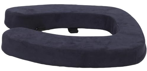 Abaodam Cushioned Toilet Seat Riser Pad for Seniors – Soft Padded Grey Plush Winter Toilet Seat Cushion Cover, Warm Washable Bathroom Comfort Aid