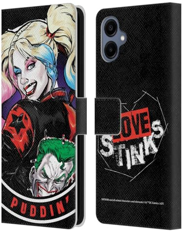 Head Case Designs Offizielle Batman DC Comics Puddin Harley Quinn Grafiken Leder-Wallet-Hülle Kompatibel mit Samsung Galaxy A06 4G / 5G