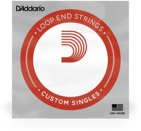 D'Addario LE010 Plain Steel Loop End Single String, .010