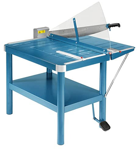 Dahle 580 Hebelschneider Atelier-Schneidemaschine (bis DIN A2, Schnitthöhe 4,0 mm, Metalltisch) Blau
