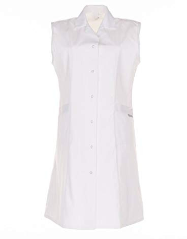 Planam DAMEN-Mantel ohne Arm kornblau 44,Weiß