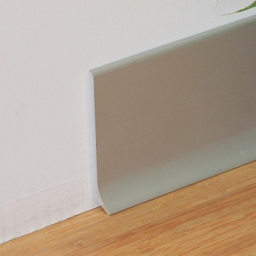 Plinthe Aspro 70 mm en aluminium argenté 2,5 m