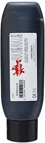 Scola BPW300/38 1 x 300ml Water Based Lino Craft Block Printing Ink Black