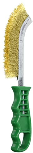 Stahlwille 77090010 Brass Coated Steel Wire Brush, 270 mm Length, Ideal for Cleaning and Preparing Metal Surfaces, Heavy-Duty, Made in Germany
