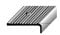 Treppenkantenprofil / Winkelprofil (40 mm x 15 mm) Aluminium eloxiert, gebohrt, Aluminiumfarbend