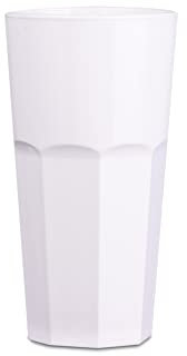 Elite Remedy Polycarbonate Pint Tumblers White CE 20oz / 568ml - Set of 4 - White Plastic Pint Glasses