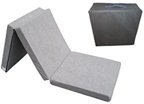 Natalia Spzoo Faltmatratze Klappmatratze 180x80x10 cm mit Aufbewahrungstasche (Grau 1008)