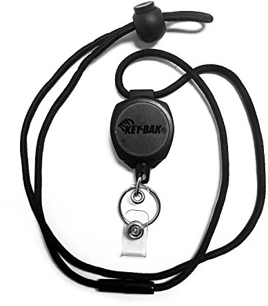 KEY-BAK Sidekick Retractable Badge Reel and Keychain Breakaway Lanyard with a Key Ring and Twist-Free Clear I.D. Badge Holder on a Retractable Lanyard, Model Number: 0KB1-0A44