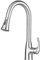 EZ Flo 10723 Küchenarmatur mit massivem Hebelgriff und herausziehbarer Brause, gebürsteter Nickel