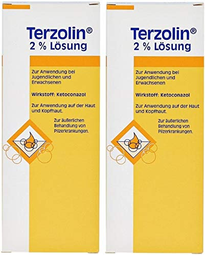 Terzolin 2% Lösung 2x 100ml Zur Anwendung auf Haut und Kopfhaut bei Pilzerkrankungen + GRATIS Teebaumöl 10ml bei Hautpilzerkrankungen