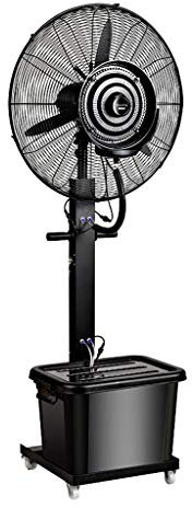 Ventilatore con nebulizzatore/Ventilatori a piantana/Ventilatori a colonna/Ventilatore da Pavimento/serbatoio dell’acqua 42 litri/Nero