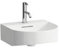 Laufen Sonar Handwaschbecken, 1 Hahnloch, mit Überlauf, 410x420mm, inkl. Ventilabdeckung, weiß, Farbe: Snow (weiß matt) - H8153417571041