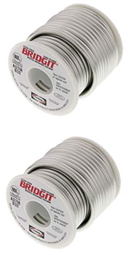 USA Made LF Solder,Safety High Strength Nicke-Bearing Bridgit Solder 1/8 Dia, 16 oz, Silver, Solid Tough Gap Filler Wire for Plumbing HVAC Copper Fittings (2)