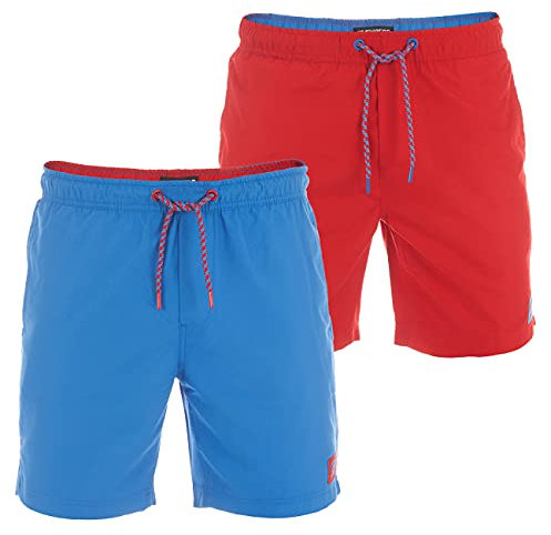 riverso Badehose Herren lang Badeshorts RIVDavid 2er Pack Set Regular Fit Schwimmhose Elastischer Bund, Größe:XL, Farbe:Farbmix 3
