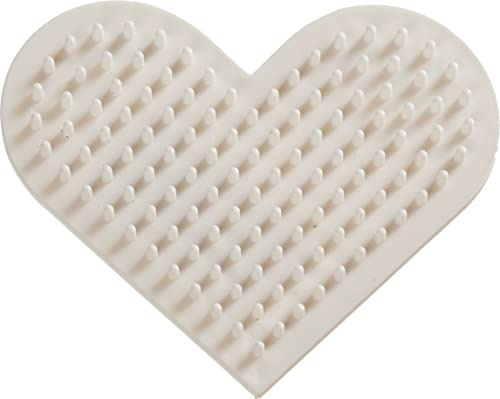 Nabbi Bio Legeplatte Herz 9.0 cm Bügelperlen Kunststoff Ganzjährig Ideal für Kreative Bastelprojekte