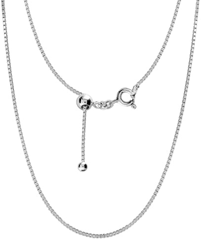 LeCalla Italian 925 Sterling Silver Bead Chain Station Necklace | Ball Bead Station Singapore Cable Chain Necklace for Teen and Women 16, 18, 20, 24, 26, 30 Inches