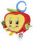 Simba 104010086 - ABC Activity Apfel, Babyspielzeug, mit Pull-Back Raupe und verschiedenen Materialien, 18cm, ab 3 Monaten