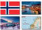 SET OF 4 NORWAY FRIDGE MAGNETS - NORWAY FLAG NORWAY MAP NORWAY ATTRACTIONS