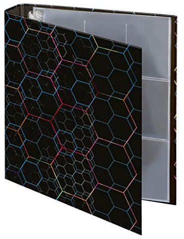 VELOFLEX 1143980 - Ringbuch DIN A4 mit 10 Sammelhüllen, 4-Ringmechanik, Füllhöhe 25 mm, Ringordner, Sammelkarten Ordner