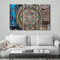 3 Stück Azteken-Sonnenstein Wandkunst Leinwand Maya-Kalender Bilder Mexiko Wandbild für Schlafzimmer Wandkunst für Wohnzimmer moderne Wohnkultur Büro Poster gerahmte Wandkunst – 106,7 cm B x 71,1 cm H
