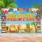 Koliphy Aloha Banner for Hawaiian Party Decoration, Backdrop Banner for Hawaii Summer Outdoor Decor, Luau Tiki Bar Pool Beach BBQ Party Decorations, 70.8 x 43.3inch