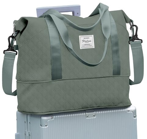 Reisetasche Damen Sporttasche 40x20x25 Ryanair Handgepäck Tasche Weekender Bag Schwimmtasche Wasserdicht Travel Bag Duffle Bag Fitnesstasche Trainingstasche Frauen für Reise Gym,B10-Grün