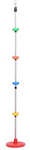 vidaXL Sturdy PE Climbing Rope Swing with Platforms and Disc Seat - Perfect for Outdoor Tree or Swing Set - Enhances Balance and Coordination