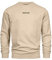 Indicode Herren INKorbin Sweatshirt mit RIPP-Bündchen und Rundhals-Ausschnitt | Sweater aus Baumwoll-Mix Irish Cream, XXL