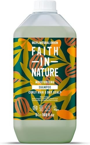 Faith In Nature Natural Lavender & Geranium Shampoo and Conditioner Set, Nourishing, Vegan & Cruelty Free, No SLS or Parabens, For Normal to Dry Hair, 2 x 5L Pack