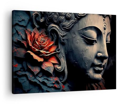 ARTTOR Bilder auf Leinwand 70x50cm Wandbild Architektur Blumen - 5790