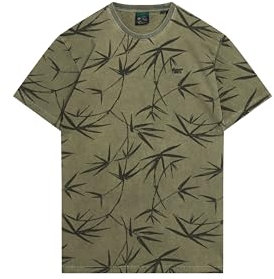Superdry Herren Vintage T-Shirt mit überfärbtem Print Surplus Goods Olivgrün L