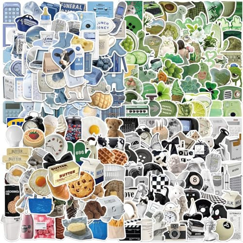 DKDDSSS 200 Stück Vintage Aufkleber, Aesthetic Sticker, Scrapbook Stickers, Retro Aufkleber, für DIY Basteln Deko, Wasserflaschen, Scrapbooking, Laptops, Handyhüllen, Fahrrad