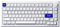 Akko MOD 007B - Tastiera meccanica da gioco per PC, 75% Layout con guarnizione montata senza fili con profilo ciliegia blu su bianco, keycaps a doppio colpo V3 Pro Piano Switch