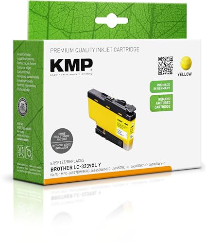 KMP Tintenpatrone passend für Brother LC3239XLY Yellow - 1543,4009 - für Brother MFC-J6947DW, MFC-J6945DW, MFC-J5945DW, HL-J6000DW, HL-J6100DW... etc.
