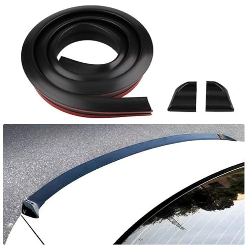 Goviox Spoilers Traseros de Coche, 1.5M Universal Maletero de Coche Alerón de Aleta Trasera, Alerón del Techo del Coche Tiras de Labios(Negro Mate)