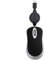 KANGQL Mouse cablato, mini mouse USB C con cavo retrattile, piccolo mouse per bambini da 3 a 8 anni, mouse ottico da viaggio 1000 DPI, nero